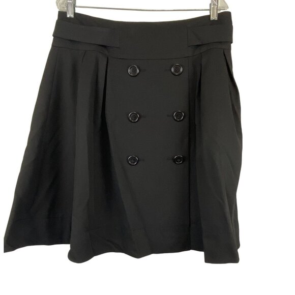 VTG Y2K Women SZ 14 Black Academia Career Preppy Double Breasted Buttons Skirt - Picture 1 of 10